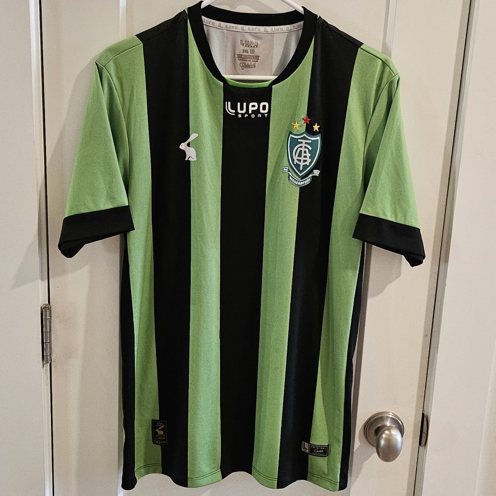 Lupo América Mineiro Brazil 2017 Home Soccer Jersey - #10 Ronaldinho - Medium